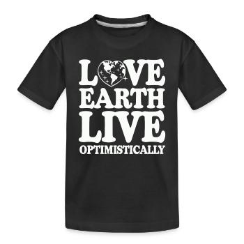 Optimisme climatique, Jour de la Terre, Durabilité - T-shirt bio Premium Enfant - noir - Devant
