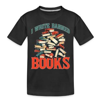 I Write Banned Books - Kinder Premium Bio T-Shirt - Schwarz - Vorne