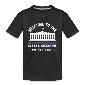 Willkommen Zur Shitshow Weißes Haus USA Ironie - Kinder Premium Bio T-Shirt - Schwarz - Vorne