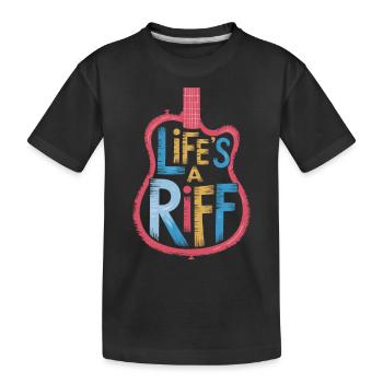 Gitarrenspieler: Life's A Riff - Kinder Premium Bio T-Shirt - Schwarz - Vorne