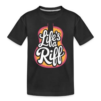 Gitarrenspieler: Life's A Riff - Kinder Premium Bio T-Shirt - Schwarz - Vorne