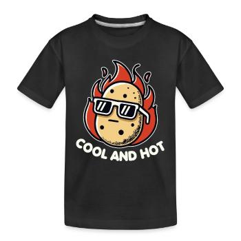 Cool Et Chaud Drôle Pomme De Terre Mignon Frites - T-shirt bio Premium Enfant - noir - Devant