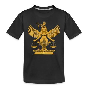 Déesse égyptienne Maât avec des ailes et des écailles - T-shirt bio Premium Enfant - noir - Devant