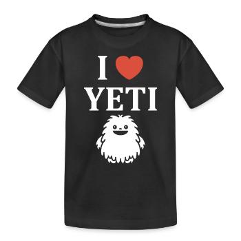 Yeti - T-shirt bio Premium Enfant - noir - Devant
