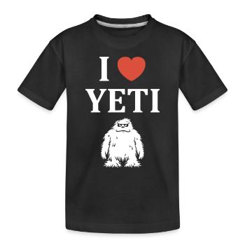 Yeti - T-shirt bio Premium Enfant - noir - Devant