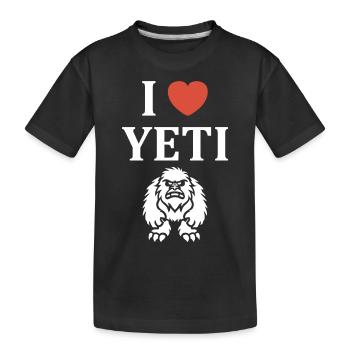 Yeti - T-shirt bio Premium Enfant - noir - Devant