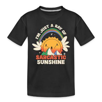 Je ne suis qu’un rayon de sarcasme - T-shirt bio Premium Enfant - noir - Devant