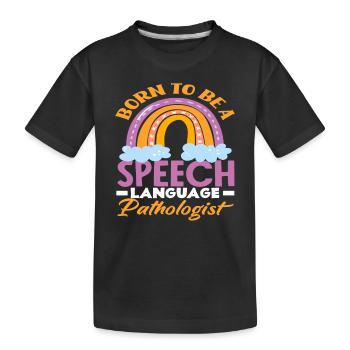 Geboren Um Logopäde Zu Sein - Kinder Premium Bio T-Shirt - Schwarz - Vorne