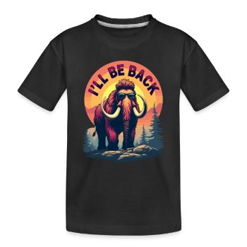 Funny Mammut Steinzeit für einen Mammutliebhaber - Kinder Premium Bio T-Shirt - Schwarz - Vorne
