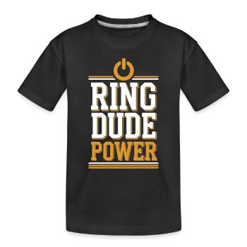 Ring Dude Wedding Ceremony Ring Guy - Kids' Premium Organic T-Shirt - black - Front