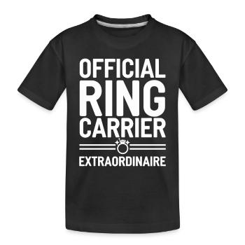 Ring Dude Wedding Ceremony Ring Guy - Kids' Premium Organic T-Shirt - black - Front