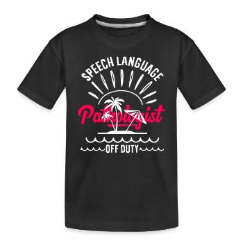 Sprachtherapeut Im Dienstfrei Modus Paradies - Kinder Premium Bio T-Shirt - Schwarz - Vorne