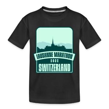 Lausanne Marathon - 2025 - Switzerland - Kids' Premium Organic T-Shirt - black - Front