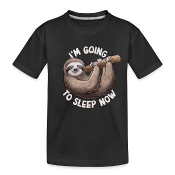 funny sloth gift idea animal lover - Kids' Premium Organic T-Shirt - black - Front