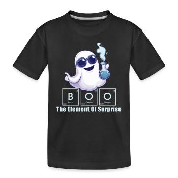 Boo The Element of Surprise Chemistry Ghosts - Kids' Premium Organic T-Shirt - black - Front
