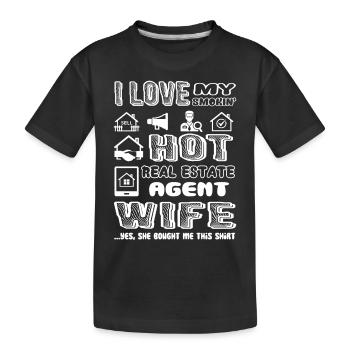 Real Estate Agent Love My Real Estate Agent - Kids' Premium Organic T-Shirt - black - Front