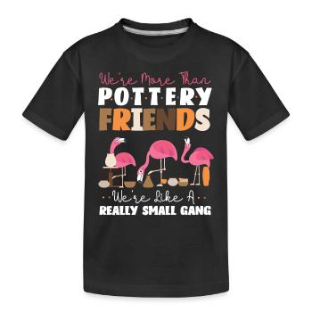 Poterie Céramiste Artiste Flamingo - T-shirt bio Premium Enfant - noir - Devant