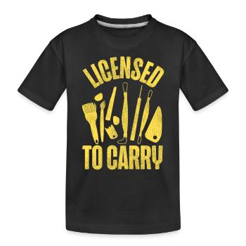 Poterie Céramiste Artiste Licencié - T-shirt bio Premium Enfant - noir - Devant