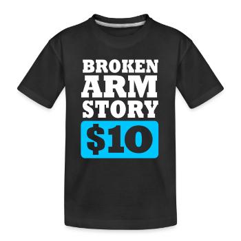 Fracture de l’os du bras - T-shirt bio Premium Enfant - noir - Devant