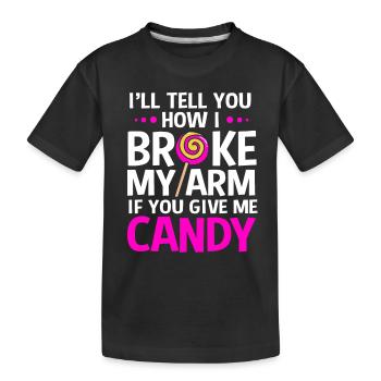 Fracture de l’os du bras - T-shirt bio Premium Enfant - noir - Devant