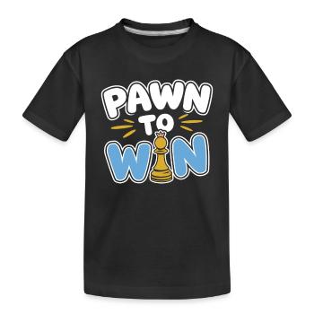 Amateurs d’humour d’échecs drôle échec et mat - T-shirt bio Premium Enfant - noir - Devant