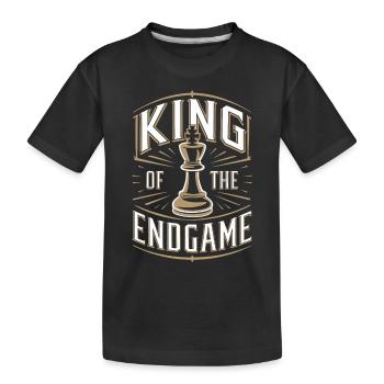 Amateurs d’humour d’échecs drôle échec et mat - T-shirt bio Premium Enfant - noir - Devant