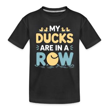 pet duck owners, duck lovers, - Kids' Premium Organic T-Shirt - black - Front