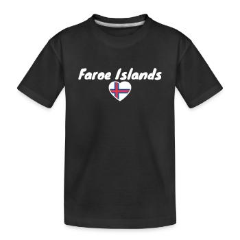 Faroe Islands Faroe Islands Faroe Islands Flag - Kids' Premium Organic T-Shirt - black - Front