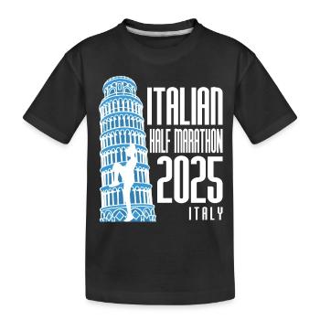 Semi-marathon d’Italie - 2025 - Italie - T-shirt bio Premium Enfant - noir - Devant