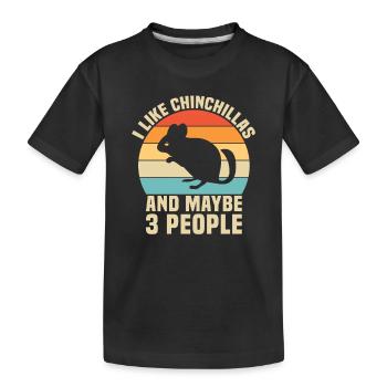 Chinchilla - Kinder Premium Bio T-Shirt - Schwarz - Vorne
