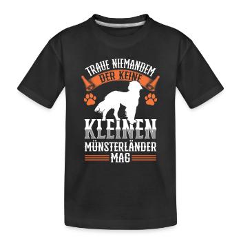 Kleiner Münsterländer nicht besitzen - Kinder Premium Bio T-Shirt - Schwarz - Vorne