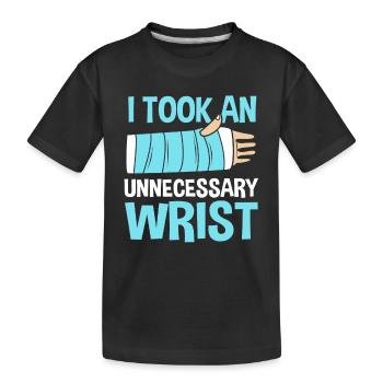 Fracture de l’os du bras - T-shirt bio Premium Enfant - noir - Devant