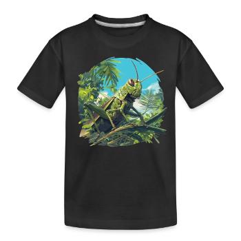 Grillen Grille - Kinder Premium Bio T-Shirt - Schwarz - Vorne