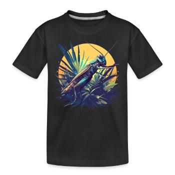Grillen Grille - Kinder Premium Bio T-Shirt - Schwarz - Vorne