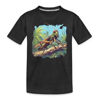 Grillen Grille - Kinder Premium Bio T-Shirt - Schwarz - Vorne