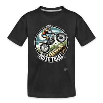 Moto Trial Motocross - Kids' Premium Organic T-Shirt - black - Front