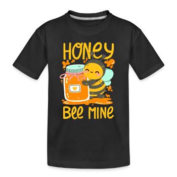 L’abeille aime son miel - T-shirt bio Premium Enfant - noir - Devant