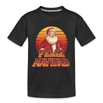 Feliz Navidad Nikolaus für Weihnachtsfeier - Kinder Premium Bio T-Shirt - Schwarz - Vorne