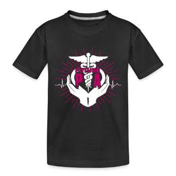Future Physician Assistant - Kids' Premium Organic T-Shirt - black - Front