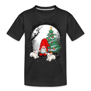Nikolaus Santa Christmas Waldbewohner Zerge - Kinder Premium Bio T-Shirt - Schwarz - Vorne