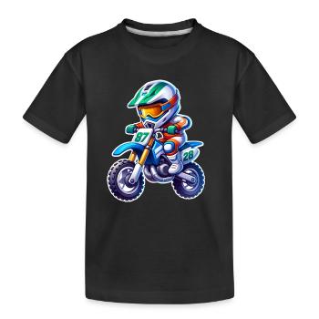 Motocross - Kinder Premium Bio T-Shirt - Schwarz - Vorne