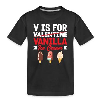 Glace à la vanille Cream Lover - T-shirt bio Premium Enfant - noir - Devant