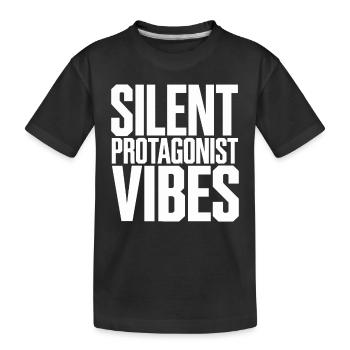 Introverted Gamer Declarer Calm - Kids' Premium Organic T-Shirt - black - Front