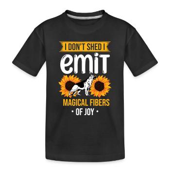 Je ne perds pas, j’émets des fibres magiques de joie Allemands S - T-shirt bio Premium Enfant - noir - Devant