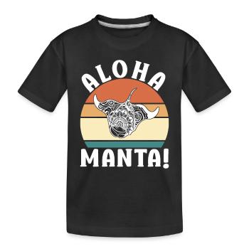 Manta Rays Great Manta Sea Creatures - Kids' Premium Organic T-Shirt - black - Front