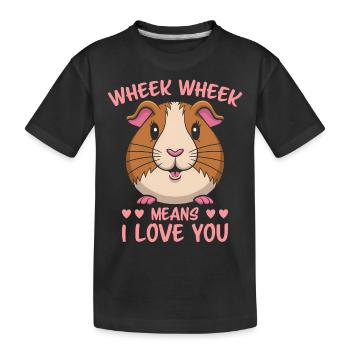 Guinea Pig Saying, Guinea Pig Gift - Kids' Premium Organic T-Shirt - black - Front
