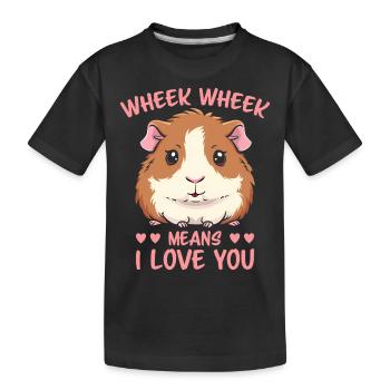 Guinea Pig Saying, Guinea Pig Gift - Kids' Premium Organic T-Shirt - black - Front