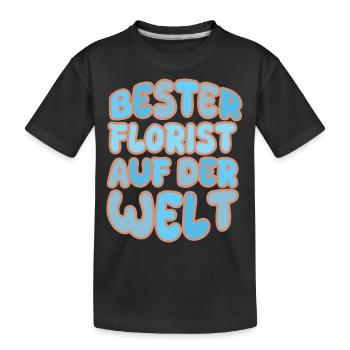 Florist - Kinder Premium Bio T-Shirt - Schwarz - Vorne