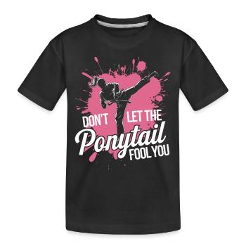 Karate with Determination - Kids' Premium Organic T-Shirt - black - Front