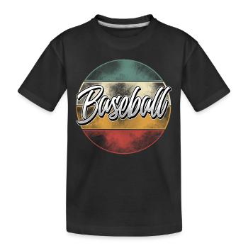 Baseball - Kinder Premium Bio T-Shirt - Schwarz - Vorne